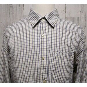 Converse One Star Long Sleeve Button Up Blue/Yellow Checked Men’s 2XL EUC